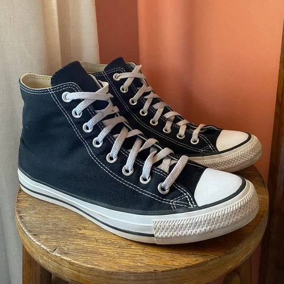 Converse Chuck Taylor All Star High Top Sneakers - Black & White - Picture 4 of 10